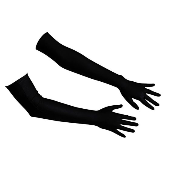 Cottelli saténové rukavice - černé (S-L)