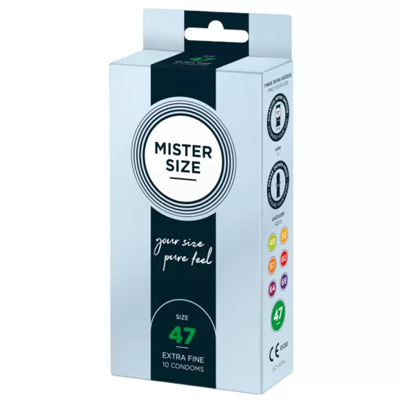Mister Size - tenký kondom - 47 mm - 10 ks