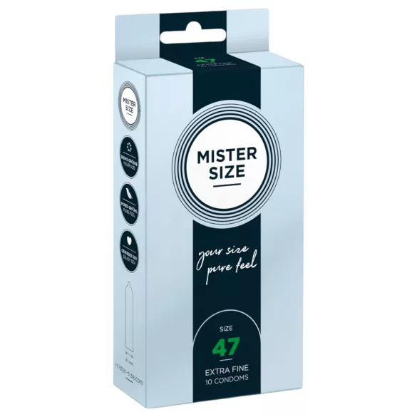 Mister Size - tenký kondom - 47 mm - 10 ks