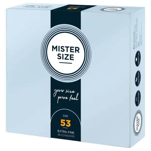 Mister Size - tenký kondom - 53 mm - 36 ks