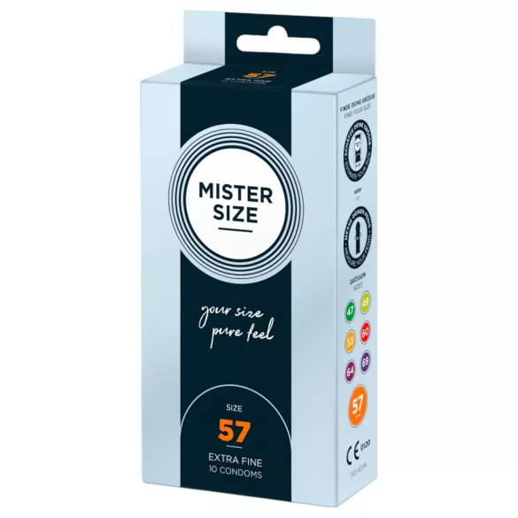 Mister Size - tenký kondom - 57 mm - 10 ks