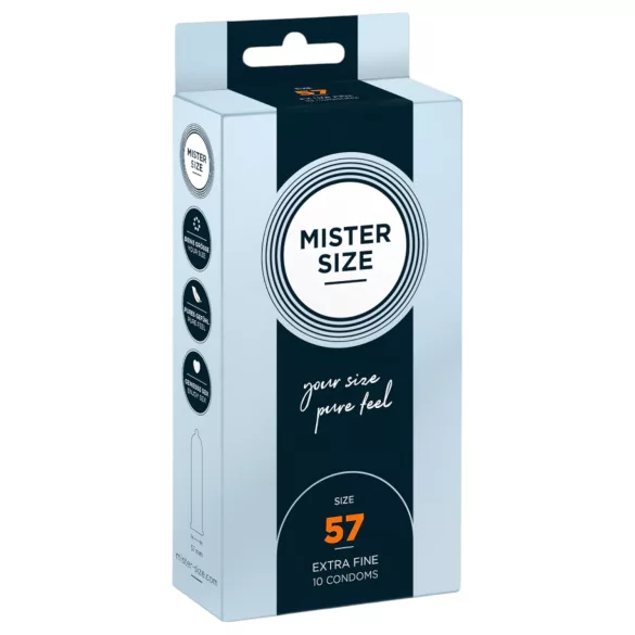 Mister Size - tenký kondom - 57 mm - 10 ks