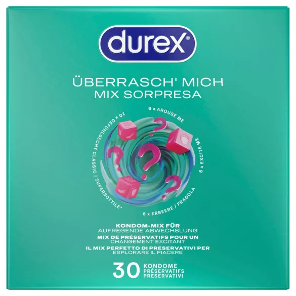 Durex Surprise Me - sada kondomů - mix druhů - 30 ks