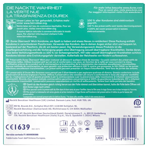 Durex Surprise Me - sada kondomů - mix druhů - 30 ks