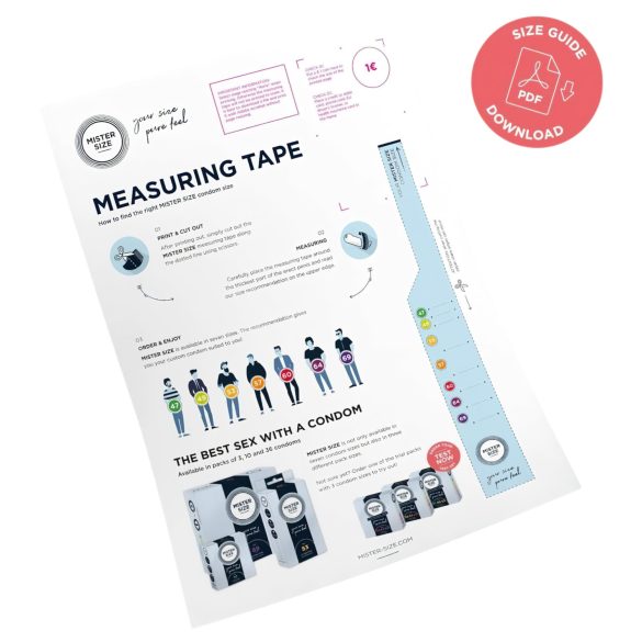 Mister Size - sada kondomů s měřidlem penisu - 3 ks
