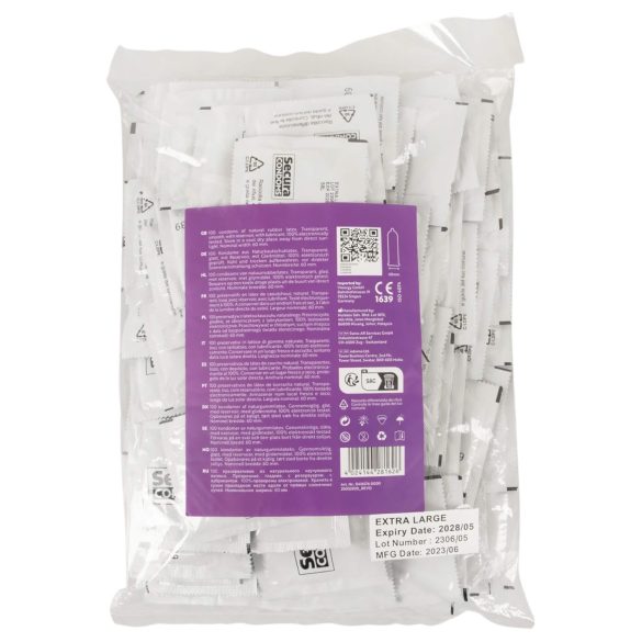 Secura Padlizsán - extra velké kondomy 60mm (100ks)