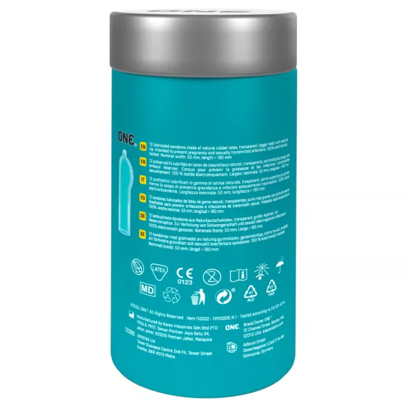 ONE Pleasure Plus - kondomy - vnitřní drážkování - 12 ks