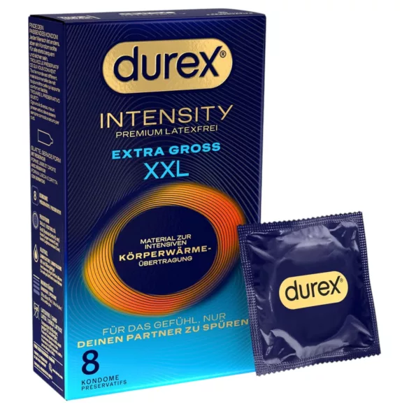 Durex Intensity XXL - bezlatexový kondom - 8 ks