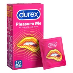 Durex Pleasure Me - žebrované-tečkované kondomy (10ks)