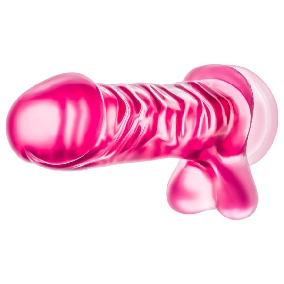 B Yours Basic 8 - realistické dildo s varlaty - 23 cm - růžové