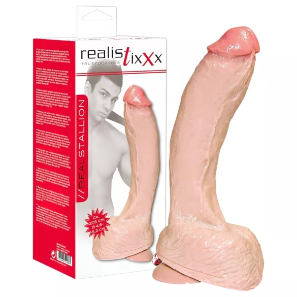 realistixxx - obří dildo - extra velké - naturální barva
