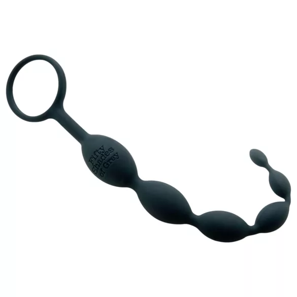 Fifty Shades of Grey - anální dildo s korálky - šedá