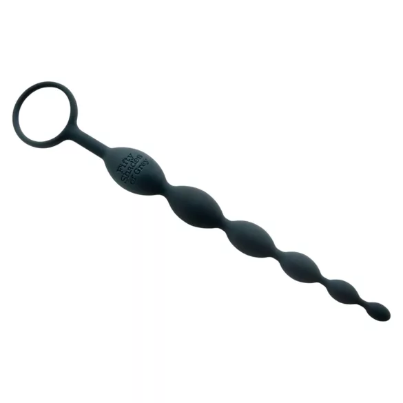 Fifty Shades of Grey - anální dildo s korálky - šedá