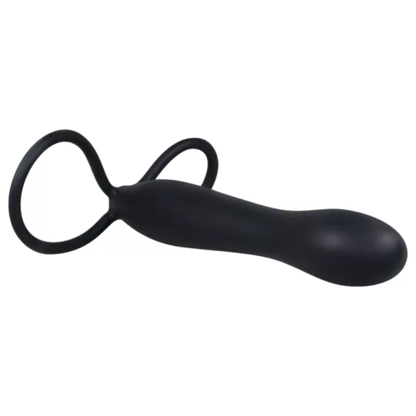 You2Toys - Anální dildo a erekční kroužek - černá