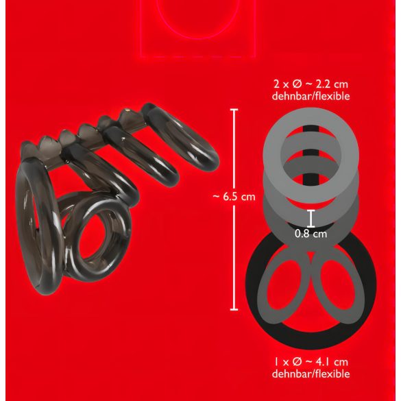 Bad Kitty - trnový penisový a varlatový kroužek