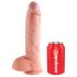 King Cock - realistické dildo s varlaty - 25 cm - tělová