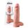 King Cock - realistický dildo s varlaty - 30 cm - tělová barva