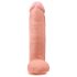 King Cock - realistický dildo s varlaty - 30 cm - tělová barva