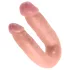 King Cock - dvojité dildo - střední - tělová barva