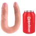 King Cock - dvojité dildo - střední - tělová barva