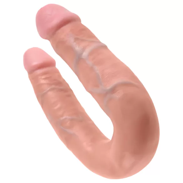 King Cock - dvojité dildo - střední - tělová barva
