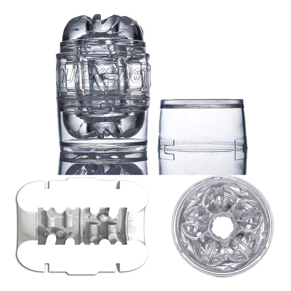 Fleshlight Quickshot Vantage - cestovní masturbátor - průhledný