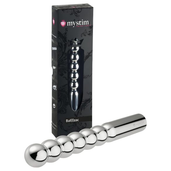 mystim Bal(l)zac - elektro dildo s kuličkami - kov