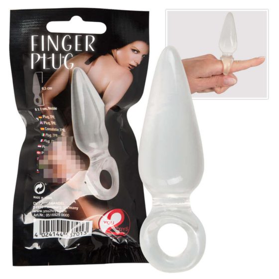 YOU2TOYS Finger Plug - anální kolík (průhledný)