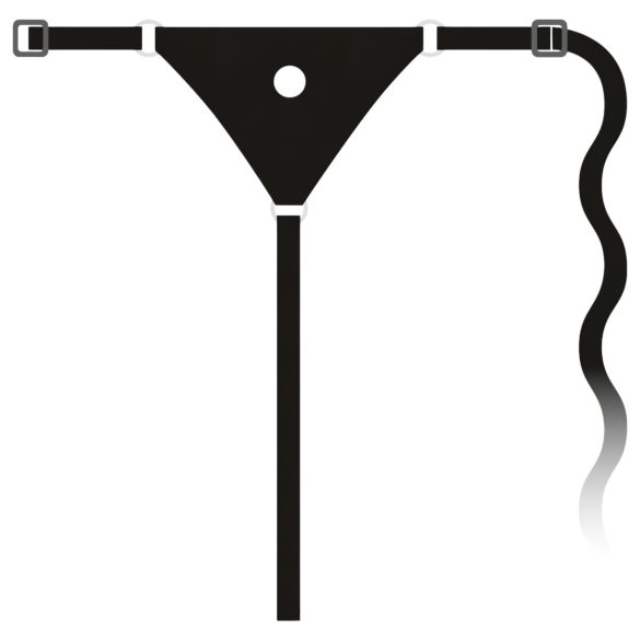 You2Toys - silikonový připínací dildo - černé