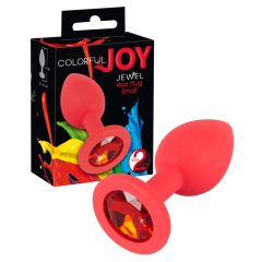   You2Toys Colorful Joy Jewel Plug - silikonové anální dildo - malé (červené)