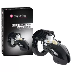   Mystim - elektro klec na penis - Black Edition - Pubic Enemy No 1