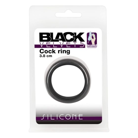 You2Toys Black Velvet Cock Ring - kroužek na penis (3,8cm) černý