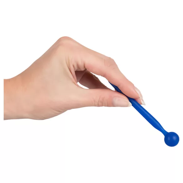 Dilator Sperm Stopper - dilatátor s kuličkou - silikonový - modrý