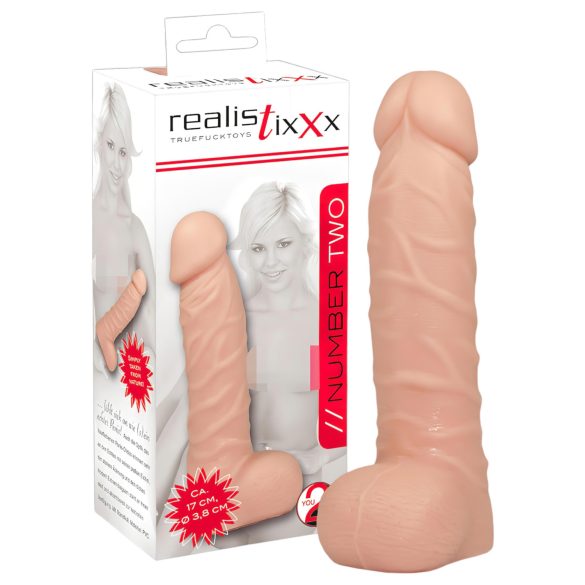 realistixxx - realistické dildo s přísavkou - tělová barva