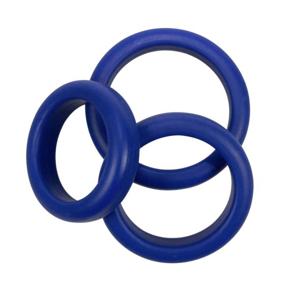 You2Toys - Silikonové silnostěnné kroužky na penis trio (modré)