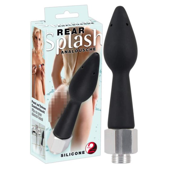 Rear Splash - silikonová sprchová hlavice (černá)