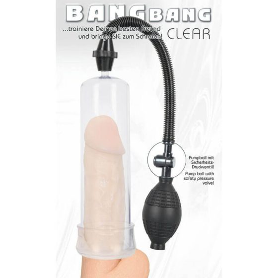 You2Toys Bang Bang Penis Pump - vakuová pumpa na penis (průhledná)
