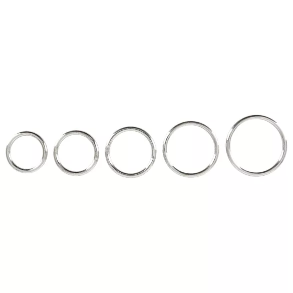 Bad Kitty - kovový erekční kroužek sada - 5 kusů