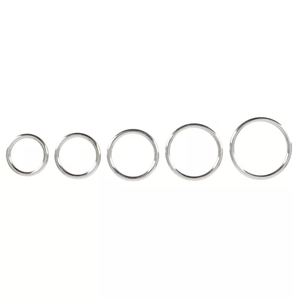 Bad Kitty - kovový erekční kroužek sada - 5 kusů