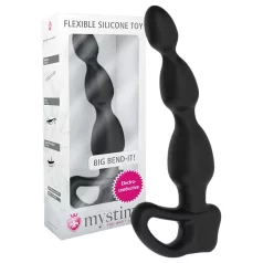 mystim - elektro anální dildo s kuličkami - černé