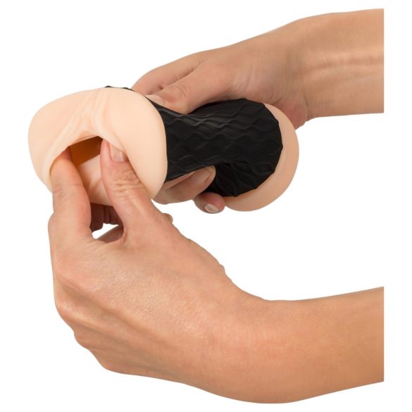 Nature Skin - masturbátor vagina a anální otvor - realistický černo-tělový