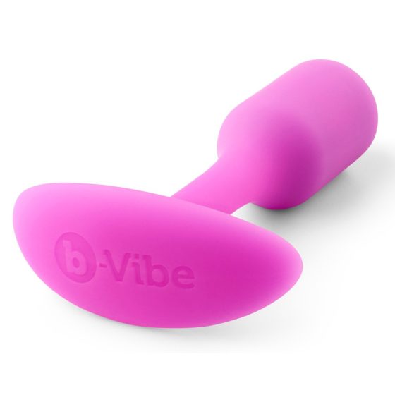 b-vibe Snug Plug 1 - Anální dildo s vnitřním závažím (55 g) - růžové