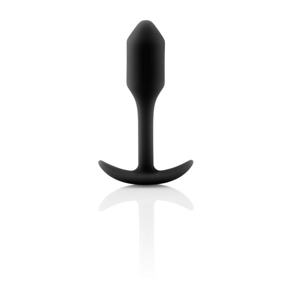 b-vibe Snug Plug 1 - anální dildo s vnitřním závažím (55 g) - černé