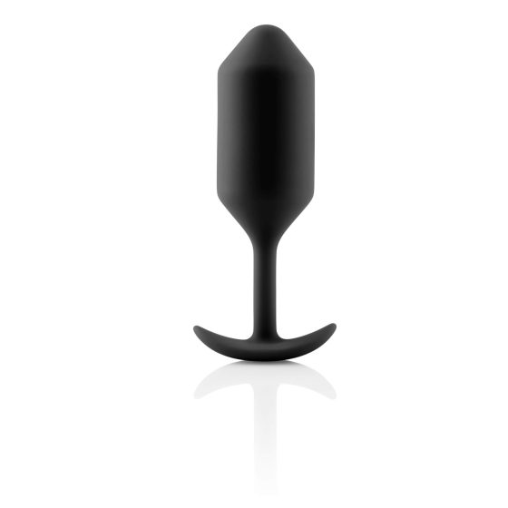 b-vibe Snug Plug 3 - anální dildo s dvojitou kuličkou (180g) - černé