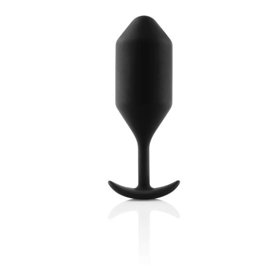 b-vibe Snug Plug 4 - anální dildo s dvojitou kuličkou (257g) - černé