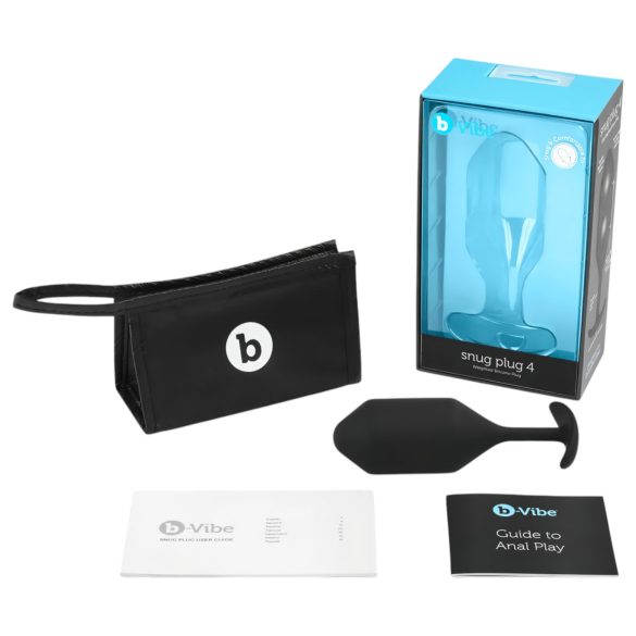 b-vibe - anální kolík s dvojitou kuličkou - 257g - černý