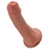 King Cock - realistický dildo - 15 cm - hnědý