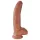 King Cock - realistické dildo s varlaty - 23 cm - hnědá