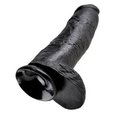 King Cock 12 velké dildo s varlaty (30cm) - černé