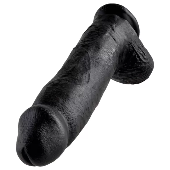 King Cock - realistické dildo s varlaty - 30 cm, černé